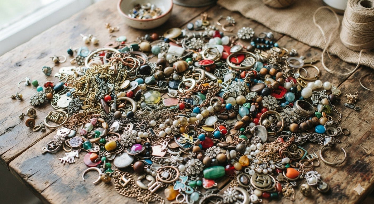Junk Jewelry Craft Bags