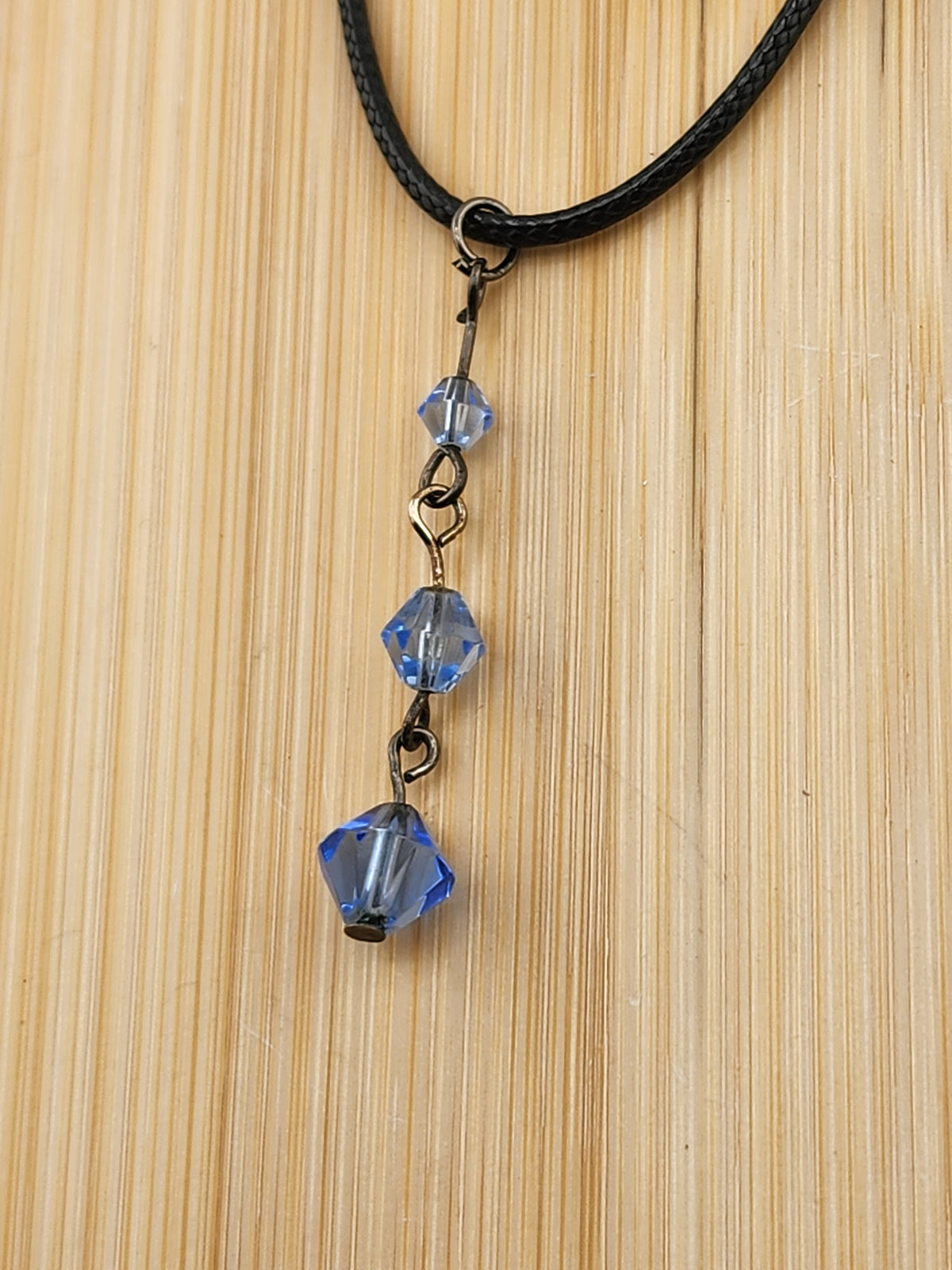 18in To 20in Adj Blue Crystal Drop Pendant Necklace - Women's Jewelry